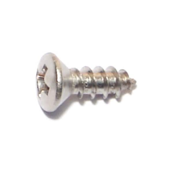 Midwest Fastener Sheet Metal Screw, #8 x 1/2 in, 18-8 Stainless Steel Oval Head Phillips Drive, 30 PK 63442 - main